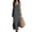 Gray, variant on Women's Summer Flowy Casual Long Maxi Dress Sleeveless V-Neck Solid Color Linen Midi Dress With Side Split Beach Vacation Swing Dress