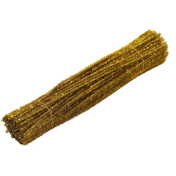 PALINO 100Pcs Tinsel Sparkle Pipe Cleaners,Xmas Chenille Craft Stems for Kids Crafts,Christmas Crafts,Foil Stem Wire Stems