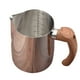thumbnail image 2 of Taza para espumar leche Mango de madera Jarra de leche de acero inoxidable Taza Espumador Taza de café Jarra para espumar leche Coffeware para Holiday 600ML Sunnimix Tazas para espumar leche, 2 of 8