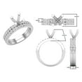 thumbnail image 4 of Dazzlingrock Collection Round White Diamond Semi Mount Engagement Ring Set for Women (0.70 ctw, Color I-J, Clarity I2-I3) in 925 Sterling Silver, Size 7, 4 of 6