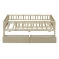 thumbnail image 4 of Twin Size Daybed Wood Bed with Two Drawers, Natural 64AAN, 4 of 9