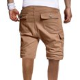 thumbnail image 3 of Outfmvch Cargo Pants For Men Mens Shorts Men'S Summer Casual Solid Shorts Drawstring Pocket Button Shorts Pants Long Johns For Men Khaki 3Xl, 3 of 8
