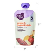 Parents Choice Stage 2 Baby Food Apple and Sweet Potato Puree, 4 oz Pouch