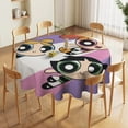 thumbnail image 5 of The Powerpuff Girls Round Tablecloth Print Decorative Table Cover Washable Table Cloths for Dining Party Picnic 60x60in, 5 of 8