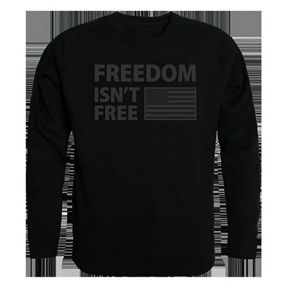 Freedom Isnt Graphic Crew Neck Sweatshirt, Black - 2X