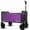 Purple, variant on Folding 4-Wheel Trolley with Bench Seat and Dog Leash - Heavy Duty Foldable Utility Trolley for Camping, Beach, Shopping - Versatile Seating and Storage Space, Purple