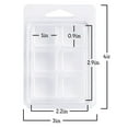 thumbnail image 3 of 100 Packs Wax Melt Clamshells Molds, Clear Empty Plastic Square Tray for Wax Tarts Candles, 3 of 5