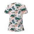 thumbnail image 4 of Naloa Hawaii Palms Print T-Shirts Short Sleeve V Neck Tees for Women Fashion Tops Trendy Lightweight Soft Casual Summer Outfits Clothes, 4 of 5