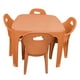 thumbnail image 4 of Mesa Infantil para Niños con 4 Sillas Plástico Reforzado tipo Rattan Naranja la Ardilla, 4 of 6