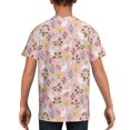 thumbnail image 5 of Wukai Bunny And Flower Youth Unisex Short Sleeve T-Shirt for Boys, Girls, Teens, and Kids-Medium, 5 of 7