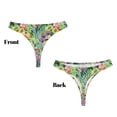 thumbnail image 3 of Fotbe Watercolor Blooming Cactus Tanga Sin Costuras para Mujer con Estampado – Panties Invisibles, Transpirables y Cómodos para Uso Diario-Small, 3 of 6