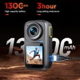 thumbnail image 3 of Sport Camera,Remote With Screen 6- App Remote -shake App Video Pre Sport Camera Waterproof 30m 6- -shake 4k/30fps Camera Wifi 30m Video With Waterproof Pre Built-in Waterproof Battery 4k/30fps, 3 of 7