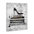 thumbnail image 2 of Stupell Industries Contemporary Fashion Designer Shoes Bookstack Black Textured Watercolor Canvas Art, 30 x 40, by Amanda Greenwood, 2 of 7