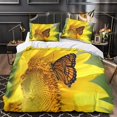 thumbnail image 3 of Reversible Microfiber Butterfly Bedding Set With Zipper Closure For Children, Teens, Adults, King Pieces 135*200 Cm, 3 of 5