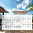 thumbnail image 3 of MAYEERTY 72"x47" Outdoor Privacy Screen with Stand, 3 Panels Metal Balcony Decorative Screen, White, 3 of 7