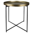 thumbnail image 1 of homeroots kitchen & dining 393498 Gold Metal Tray Top Table, 1 of 1