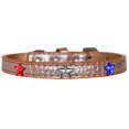 thumbnail image 1 of Red, White And Blue Star Widget Croc Dog Collar Copper Size 10, 1 of 1