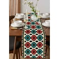thumbnail image 4 of ERUNPONLY Aztec Vintage Table Runner - 90 Inch Long Southwest Tribe Classic Farmhouse Cotton and Linen Blended Dress Scarves Farmhouse Table Runner for Kitchen Dining, Coffee Table, 13"x90", 4 of 8