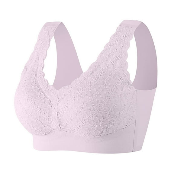 KIHOUT Bras For Women Plus Size Women Underwear Comfortable Snap-fastener Large Size Steel Ring Free Bra Thin Bra