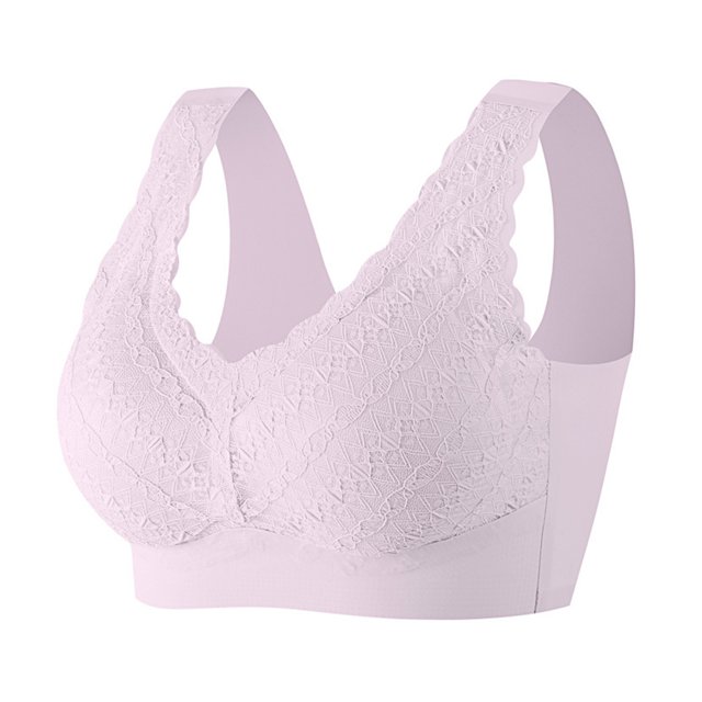 Besolor Push up Bras for Women Wireless Lace Trim Comfy Bralettes High Support Full Coverage Everyday Lingerie