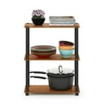 thumbnail image 2 of Furinno Turn-S-Tube 3-Tier Square Tube Display Shelf, Light Cherry and Black, 2 of 5