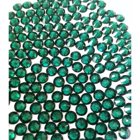 Swarovski Emerald Green Cufflinks - HOTFIX Emerald green Crystal Rhinestones Flatback 144 SWAROVSKI 4.8mm 20ss ss20