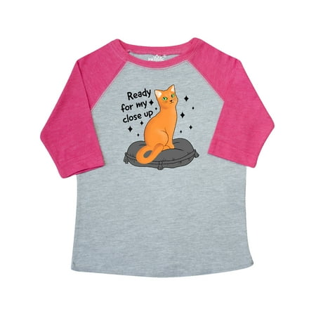 

Inktastic Pretty Cat Ready For a Close Up Gift Toddler Boy or Toddler Girl T-Shirt