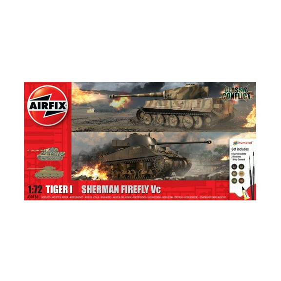 Airfix Classic Conflict - Tiger 1 vs Sherman Firefly New