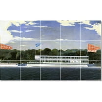 Ceramic Tile Mural-James Bard Ships Tile Mural Residential Renovations Ideas. 40" w x 24" h using (15) 8 x 8 ceramic tiles