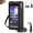 Black-B, variant on TouchScreen Phone Crossbody Bag for Women, Anti Theft Leather Cell Phone Small Purse with Clear Window for Travel, Shopping & Everyday Use-Black
