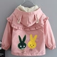 thumbnail image 5 of Spazoro Toddlers Girls Outwear Jackets, Winter Casual Warm Hooded Cute Coats for Girls Pink Size 80 3 Months, 5 of 5