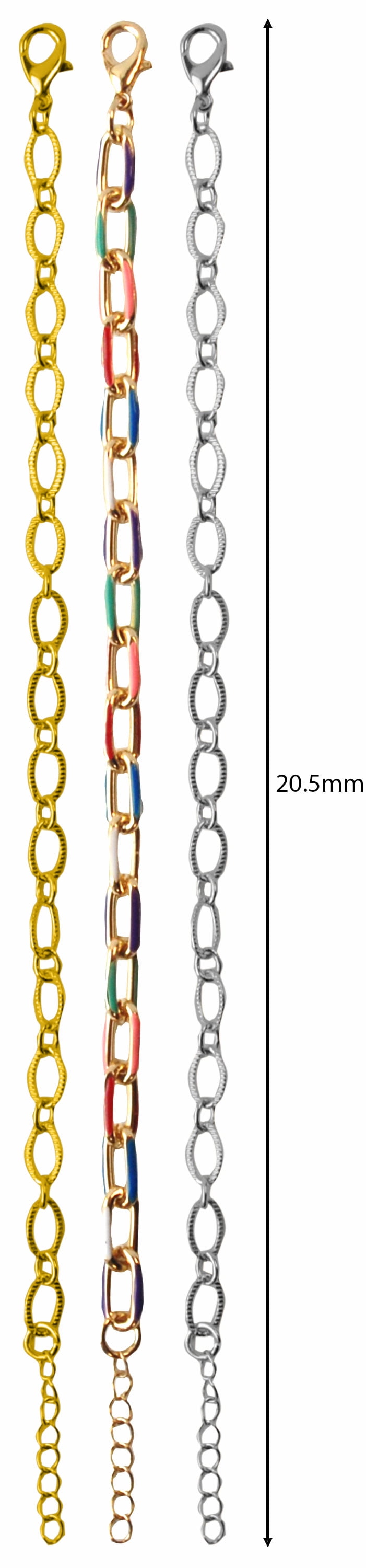 Hello Hobby DIY Chains for Charms - 3 Pack for Kids and Adults