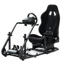 Supllueer Racing Simulator Cockpit with Seat Mountable Monitor Stand Fit Logitech Thrustmaster T300