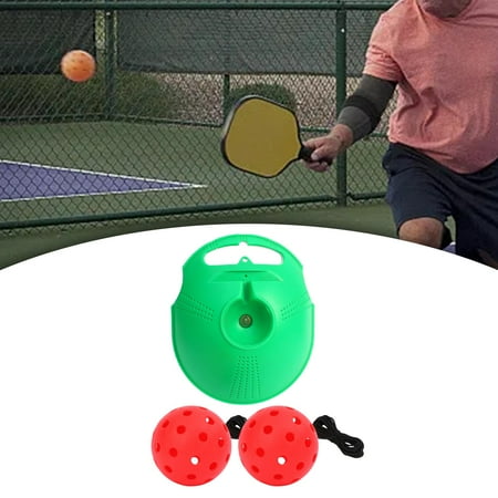 BAOSITY Pickleball Trainer Solo Pickleball Training with 40 Holes Pickleball Ball Outdoor Indoor with Handle Adult Kids Self Practice red