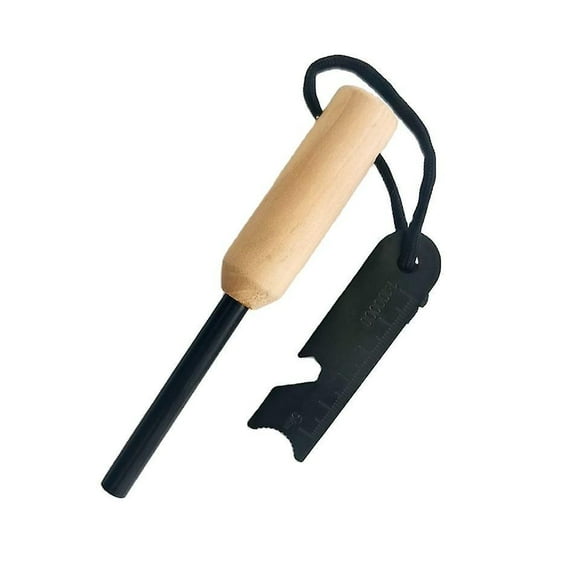 Portable Stainless Steel Scraper with Flint Rod and Magnesium Rod - Perfect for Outdoor Sports and Camping