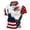 #01 Deep Red, variant on America 250 Shirts for Men Usa Flag Print Color Block Short Sleeve Collared Button-Down Polo Shirt United States Big and Tall Regular Fit Daily Wear Shirts, Deep Red, #01 Deep Red