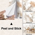 thumbnail image 4 of Peel and Stick Wallpaper Tropical border Beige watercolor exotic leaves Modern Art Wall Mural Decor Self Adhesive and Removable 100in x 144in, 4 of 8