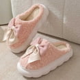 thumbnail image 6 of Slippers for Women Indoor Womens House Slippers Cozy Women's Slippers Fuzzy Indoor Shoes With Bowknot Design Warm Winter Home Footwear Soft Comfortable On Flat Heel, 6 of 8