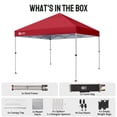 thumbnail image 2 of CROWN SHADES 8x8 Pop Up Canopy with One Push Setup Easy Outdoor Sun Shade for Events Parties Sky Blue, 2 of 7