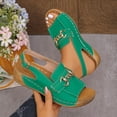 thumbnail image 5 of Bkhluea Women Chain Buckle Wedge Ankle Strap Sandals Slip On Comfortable Footwear For Casual Outdoor Party Daily Activities, 5 of 7