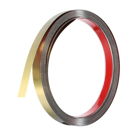 Uxcell Gold Trim Peel and Stick, Self Adhesive Mirror Trim Border 13ft x 0.6" for Mirror Frame Wall Cabinet Tile Edge Molding