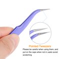 thumbnail image 4 of Unique Bargains Precision Curved Tip Tweezer Stainless Steel Multifunctional Purple 4Pack, 4 of 5