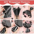thumbnail image 4 of 10 Sheets White Edge Flower Wrapping Paper, NOGIS Floral Bouquet DIY Craft Fresh Flower Bouquet Wrap Waterproof Floral Wrapping Gift Box Packaging Material Florist Supplies, 22*22 Inches(Black), 4 of 7