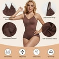 thumbnail image 3 of ANYFIT WEAR Backless Bodysuit Shapewear for Women Full Body Shaper Tummy Control Butt Lifting Seamless V Neck Slimming Tank Top, 3 of 5