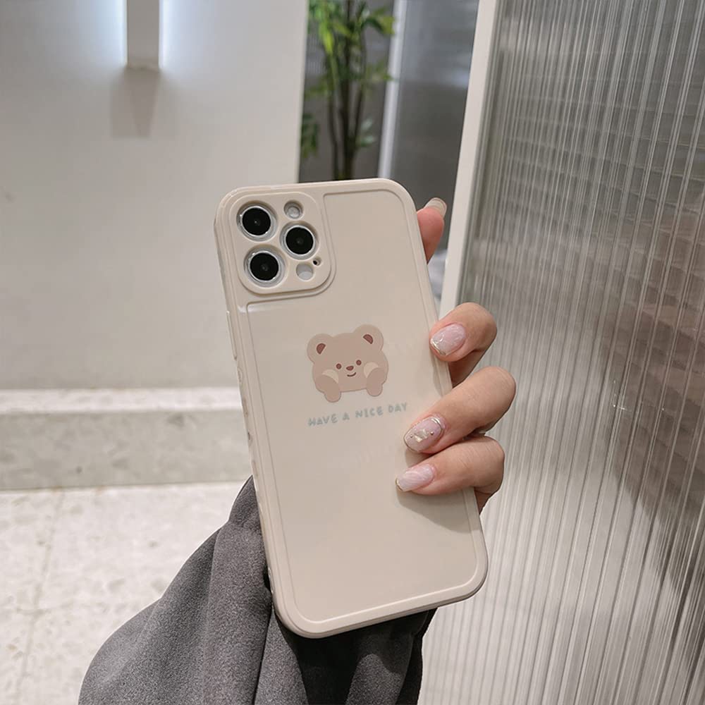 Saytay Compatible With Iphone 12 Pro Max Case Cute Painted Design Brown Bear With Cheeks For Women Girls Fashion Slim Soft Flexible Tpu Rubber For Iphone 12 Pro Max Walmart Com