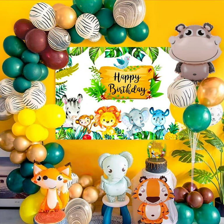 50 pcs Happy 1st Birthday Decoration Kit Baby Boy Foil Balloons Led Light  Decor