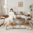 thumbnail image 4 of Castle Fairy Farmhouse Highland Cow 3 Pieces Queen Comforter Set for Female Men Women,Vintage Floral Flowers Ultra Soft Bedding Sets,Rustic Retro Cabin Cottage Bedding Comforter Set Breathable, 4 of 8