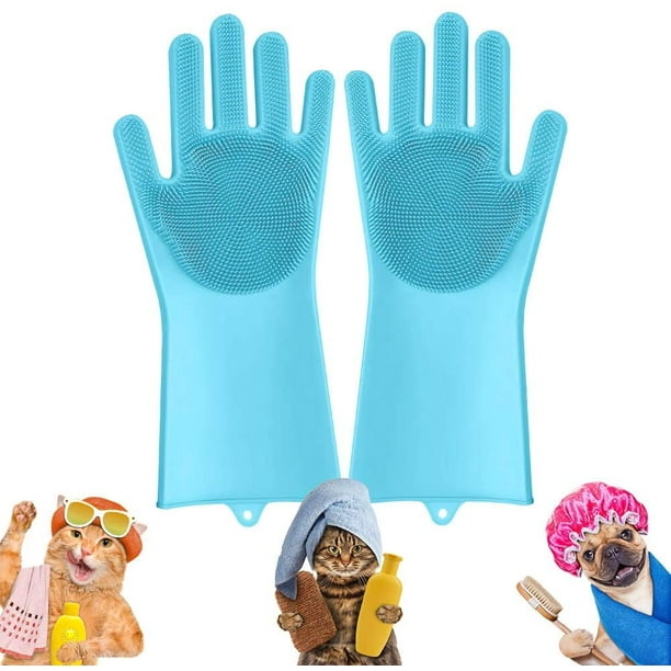Pet Grooming Gloves for Bathing Hair Removal Dog and Cat Brush