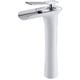 thumbnail image 1 of Grifo de cascada alto para grifo mezclador de baño grifo de lavabo frío y caliente diseño moderno blanco, 1 of 5