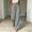 Gray, variant on Women Pleated Waist Drawstring Wide Leg Pants Front Center Crease Loose Full Length Cut for Patio Tea Parties And Backyard Social Gatherings Beige S